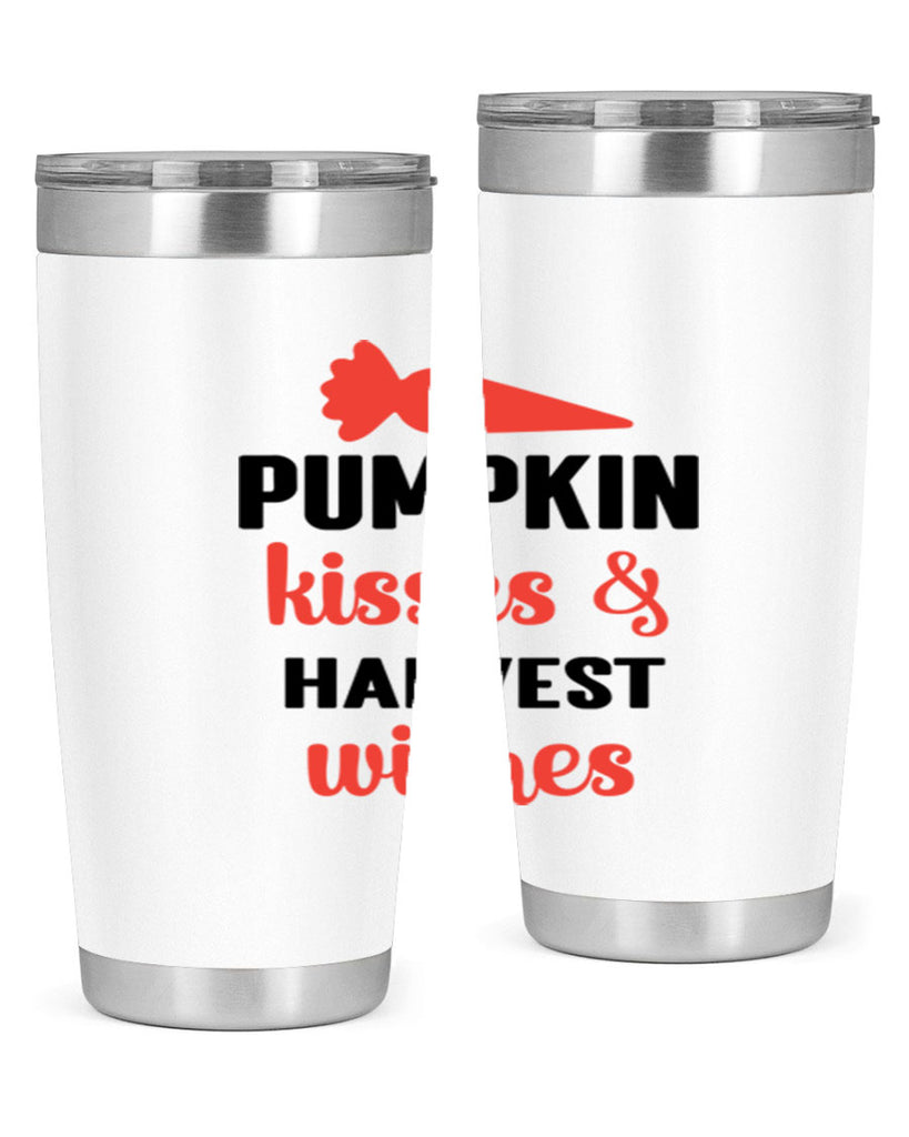 Pumpkin kisses harvest wishes 524#- fall- Tumbler