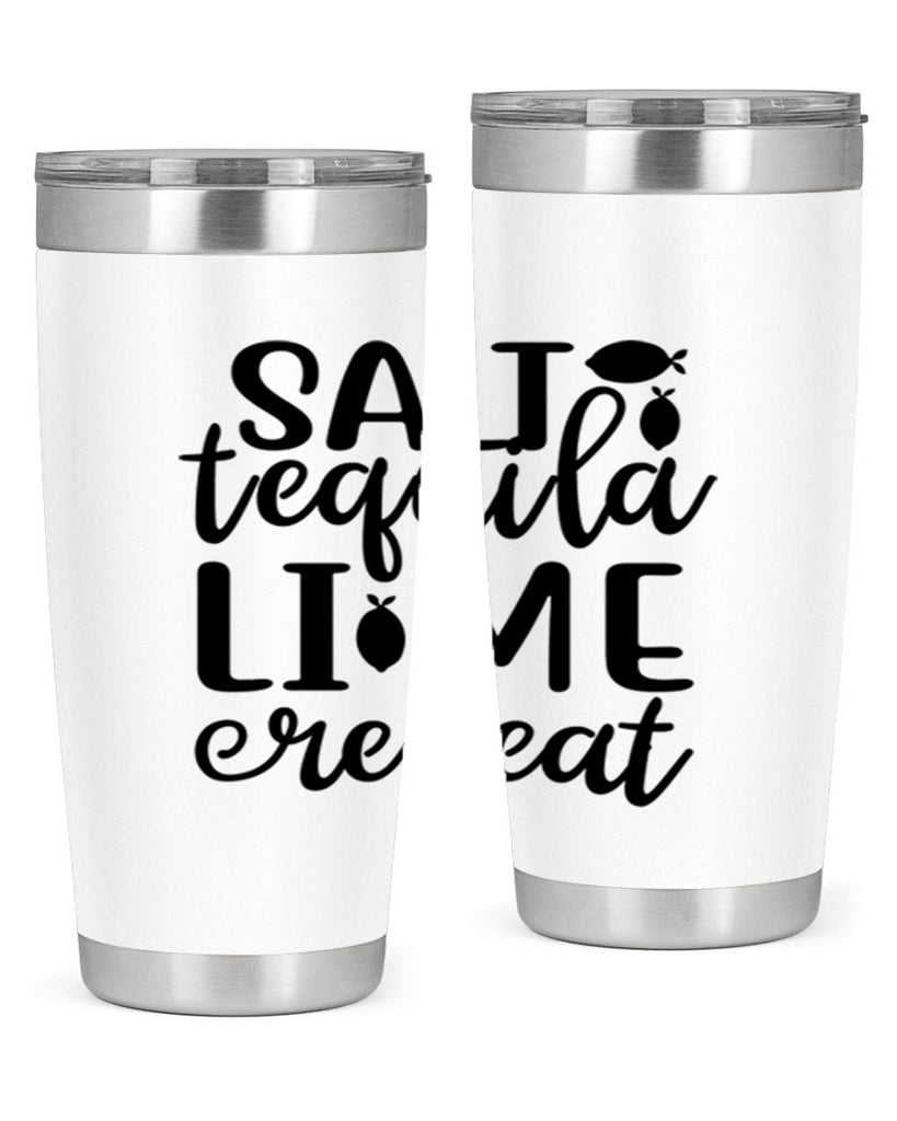 Salt tequila lime repeat 558#- mermaid- Tumbler