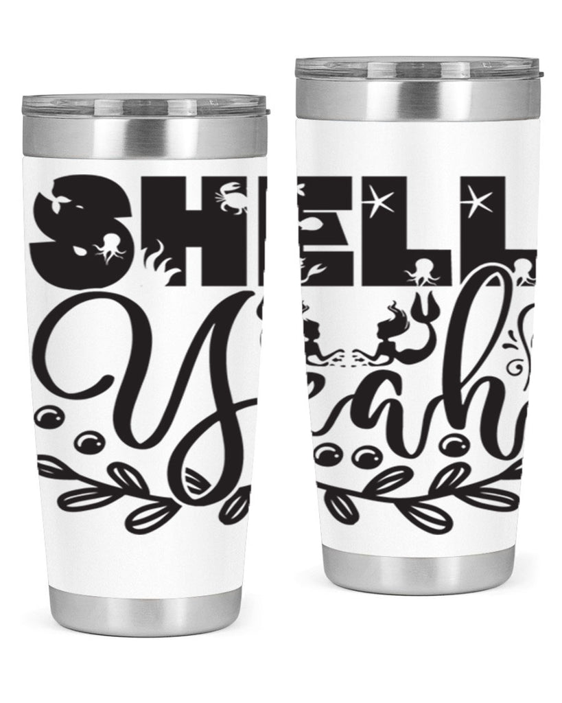 Shell yeah 595#- mermaid- Tumbler