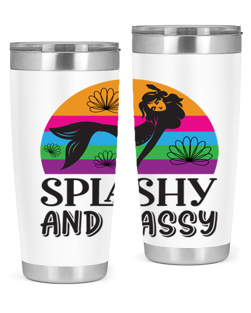 Splashy and sassy 623#- mermaid- Tumbler