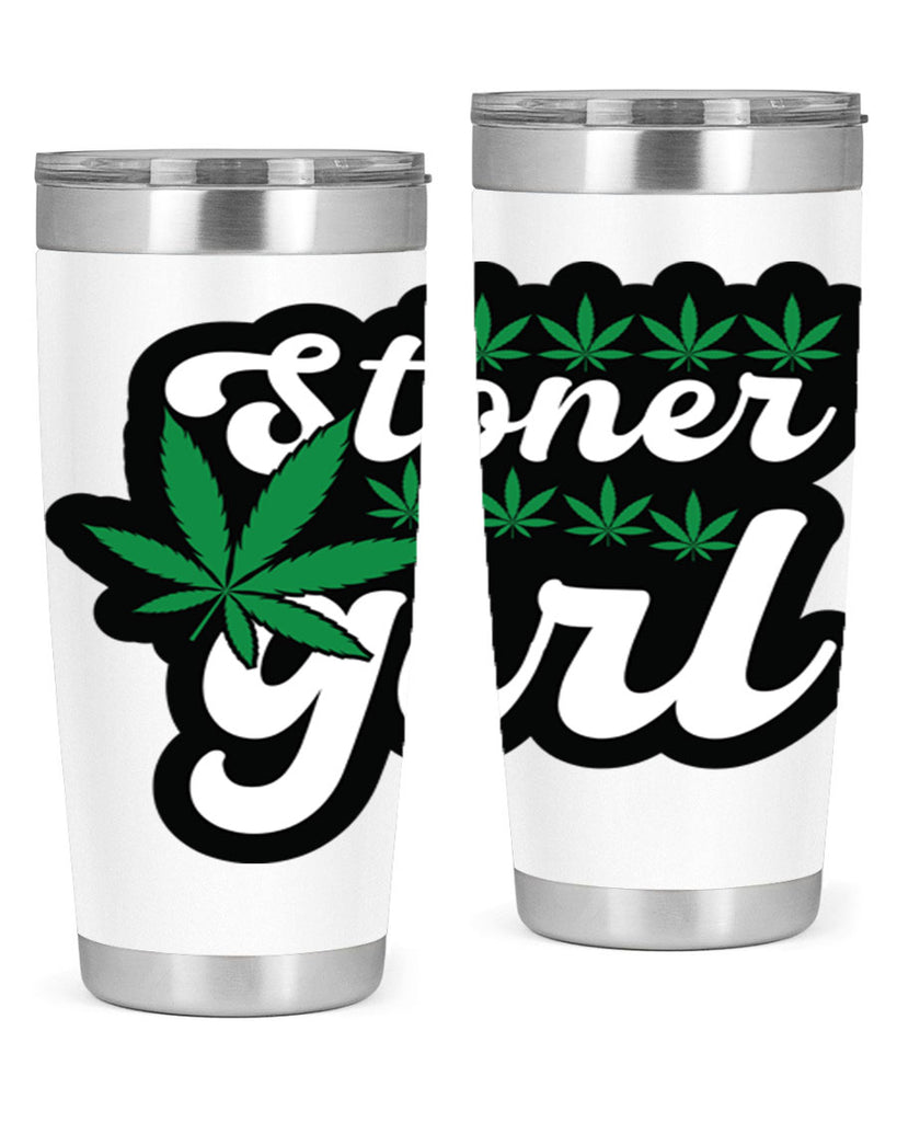 Stoner girl 263#- marijuana- Tumbler