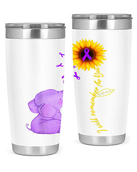 Sunflower Alzheimer Awareness shirt I Will Remember For You 215#- alzheimers- Tumbler