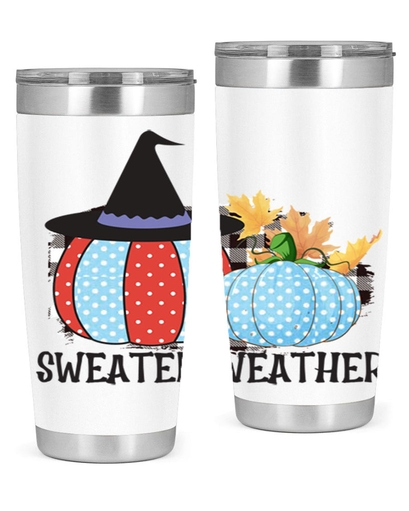 Sweater Weather Pumpkin Gnome 586#- fall- Tumbler