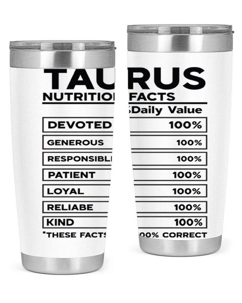 Taurus Nutrition Facts 490#- zodiac- Tumbler