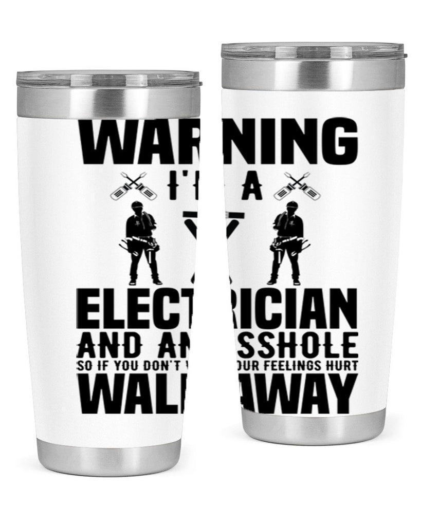 Warning Style 4#- electrician- tumbler