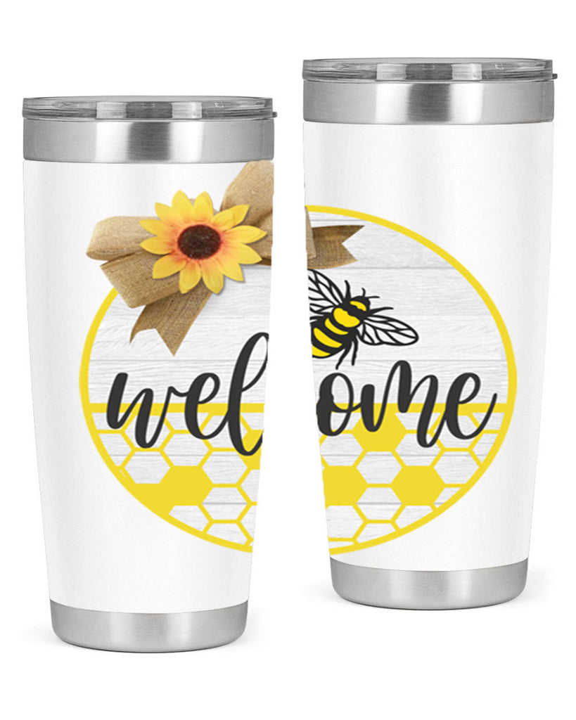 Welcome Bee and hive Mockup566#- spring- Tumbler