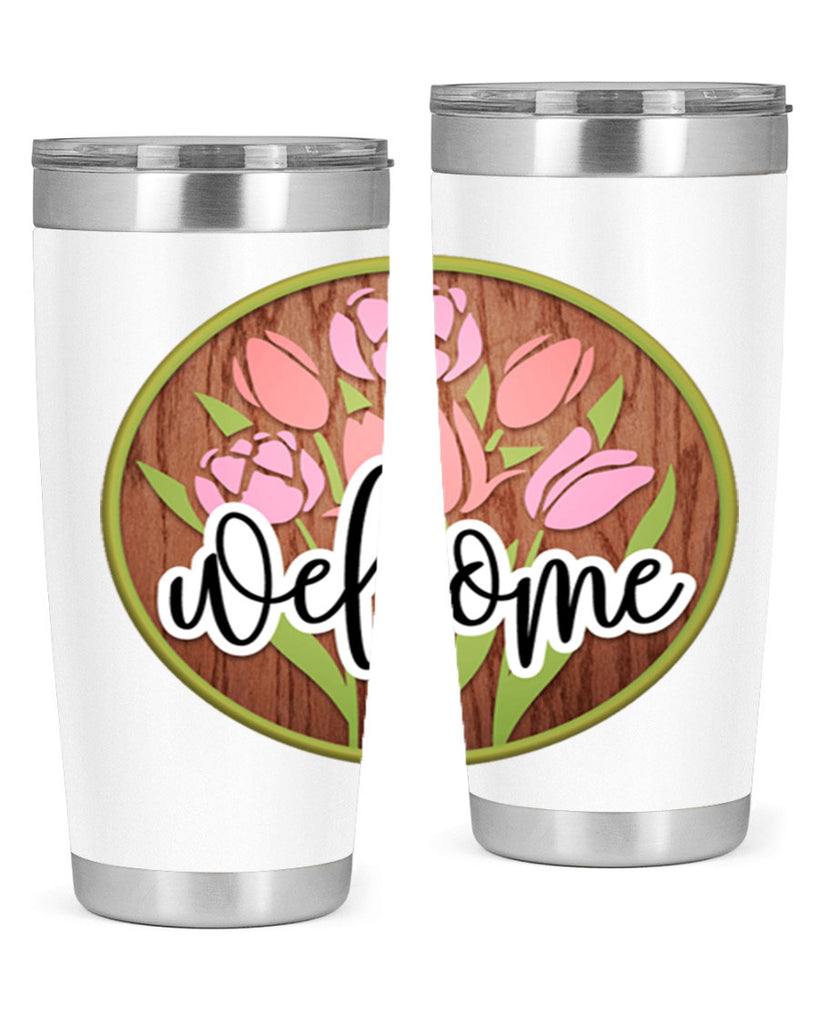 Welcome flowers bouquet Mockup570#- spring- Tumbler