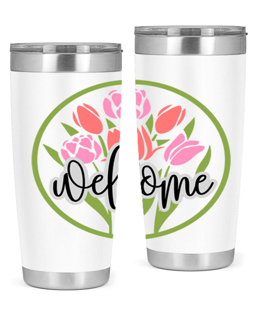Welcome flowers bouquet571#- spring- Tumbler