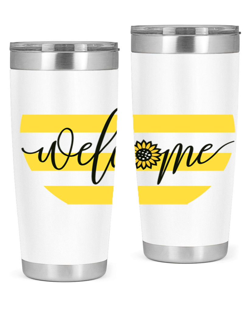 Welcome with sunflower592#- spring- Tumbler