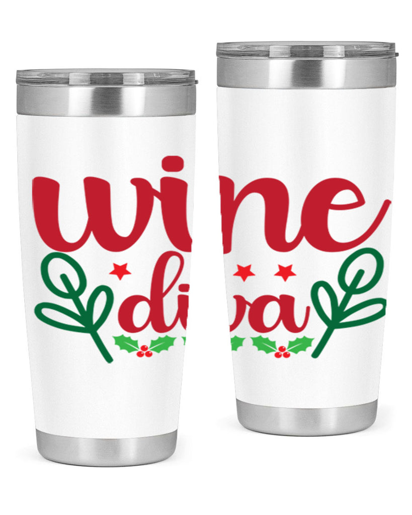 Wine Diva 482#- winter- Tumbler