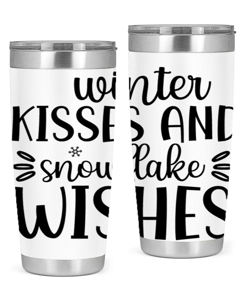 Winter Kisses And Snowflake Wishes517#- winter- Tumbler