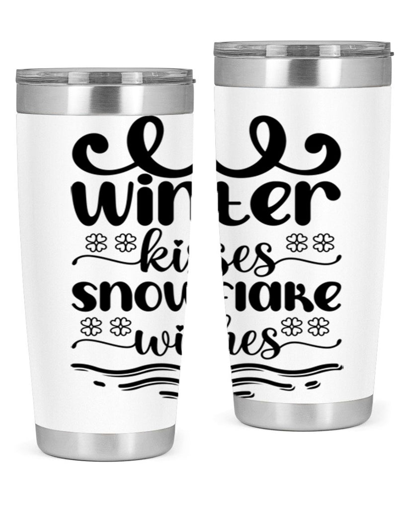 Winter Kisses Snowflake Wishes 562#- winter- Tumbler