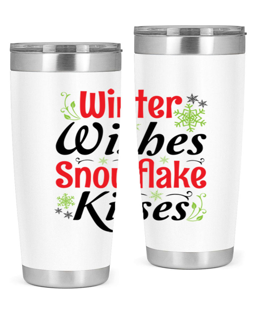 Winter Wishes Snowflake Kisses 568#- winter- Tumbler