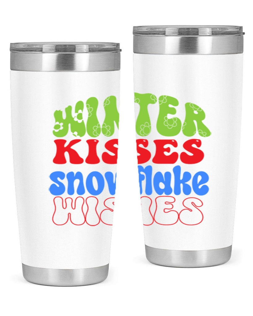 Winter kisses snowflake wishes 520#- winter- Tumbler