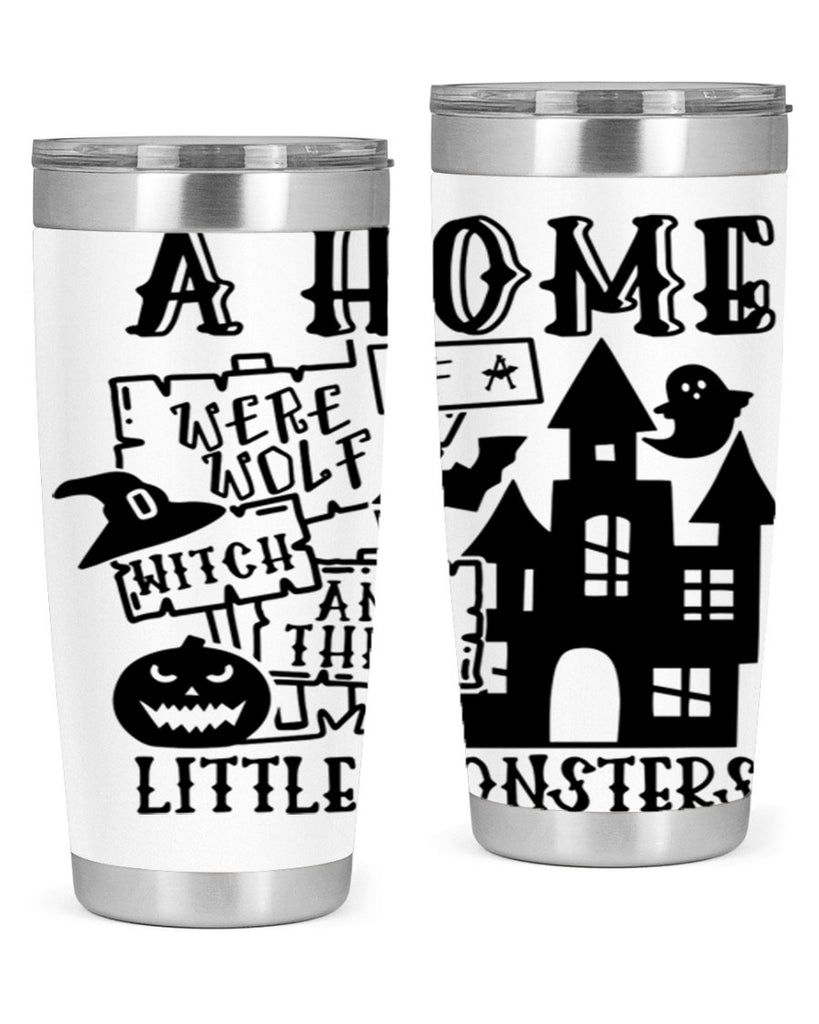 a home of a were wolf witch and their little monsters 96#- halloween- Tumbler