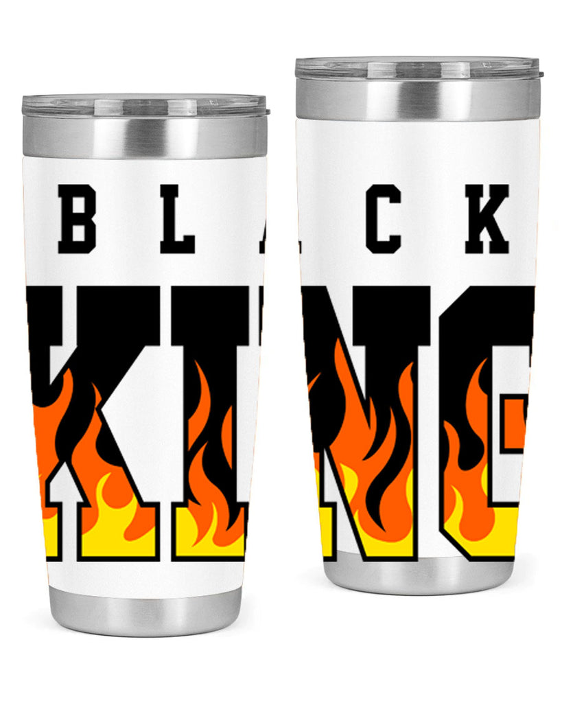 black king flames 232#- black words phrases- Cotton Tank