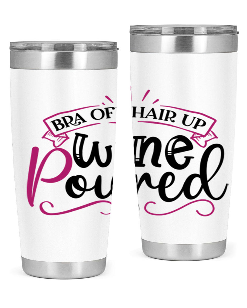 bra off hair up wine poured 206#- wine- Tumbler