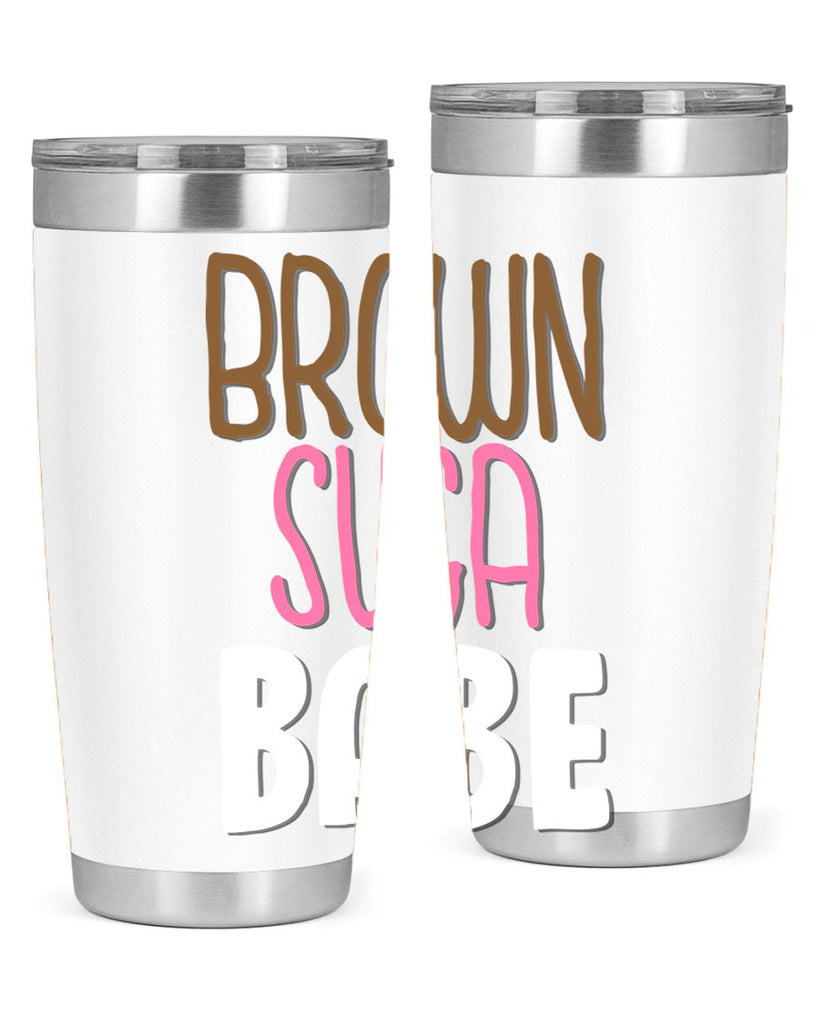brown suga babe 190#- black words phrases- Cotton Tank
