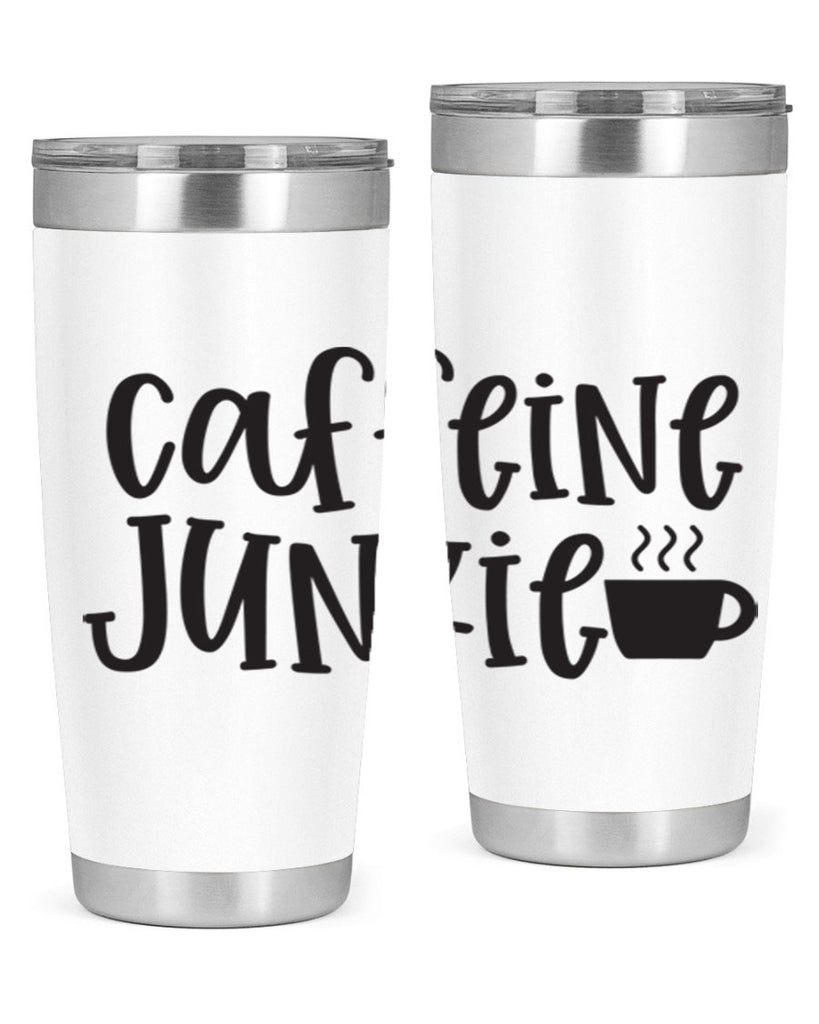 caffeine junkie 412#- mom- Tumbler