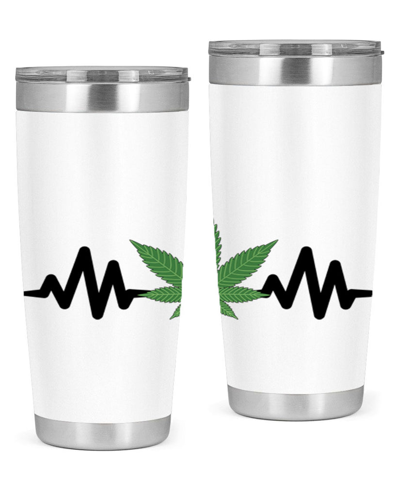 cannabis heartbeat 46#- marijuana- Tumbler