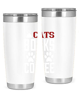 cats books and coffee Style 38#- cat- Tumbler