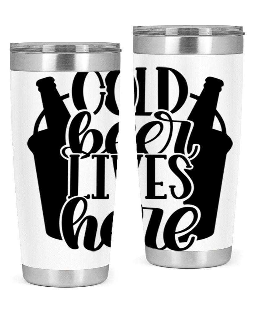 cold beer lives here 43#- beer- Tumbler