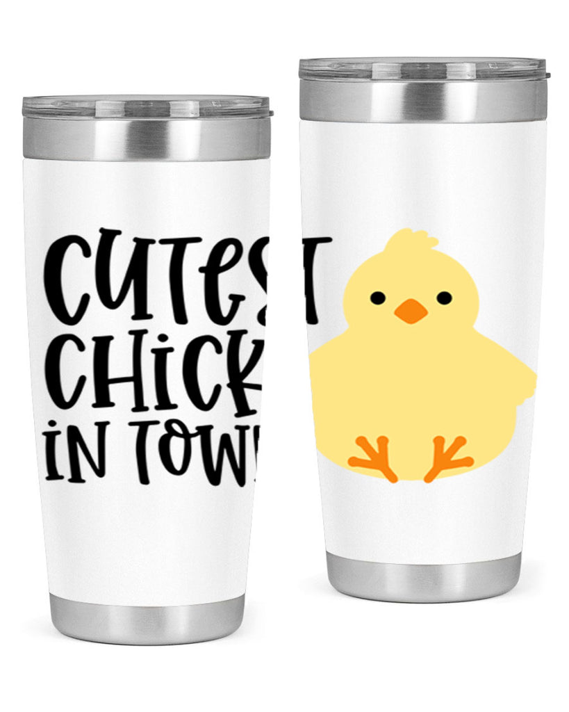 cutest chick in town 61#- easter- Tumbler