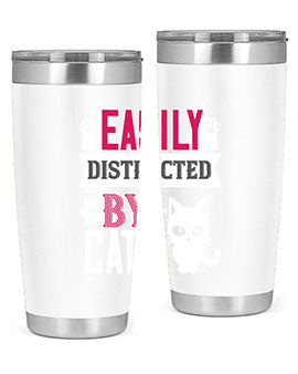 easily distracted by cats Style 47#- cat- Tumbler