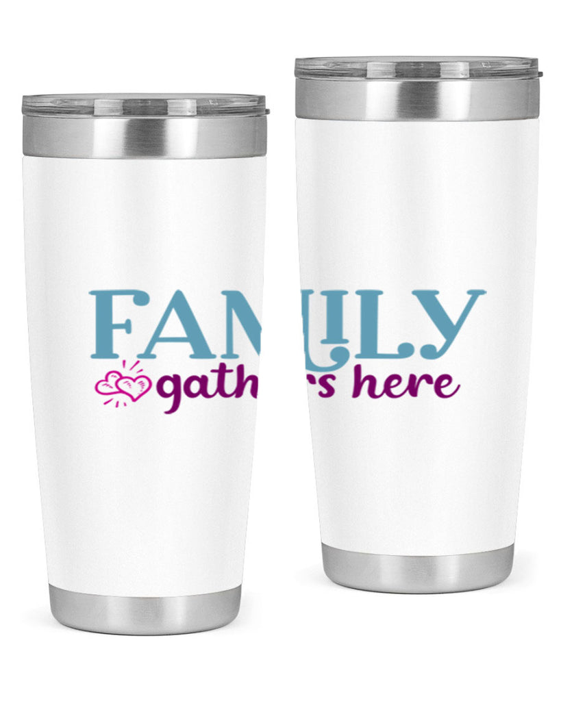 family gathers here 40#- family- Tumbler