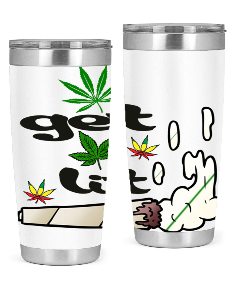 get lit 91#- marijuana- Tumbler