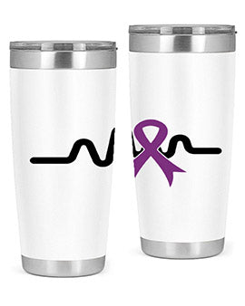 heartbeat with alzheimers cancer 155#- alzheimers- Tumbler