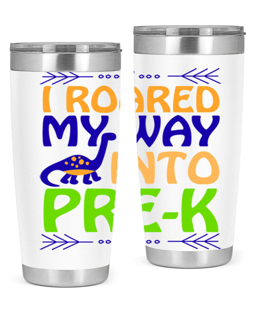 i roared my way into prek 20#- mardi gras- Tumbler