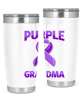 i wear purple for grandma 171#- alzheimers- Tumbler