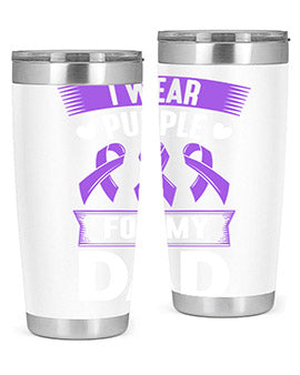 i wear purple for my 186#- alzheimers- Tumbler