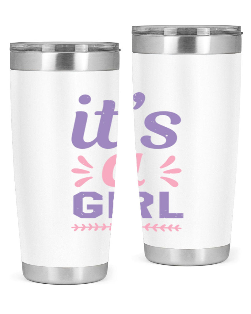 its a girl Style 32#- baby shower- tumbler