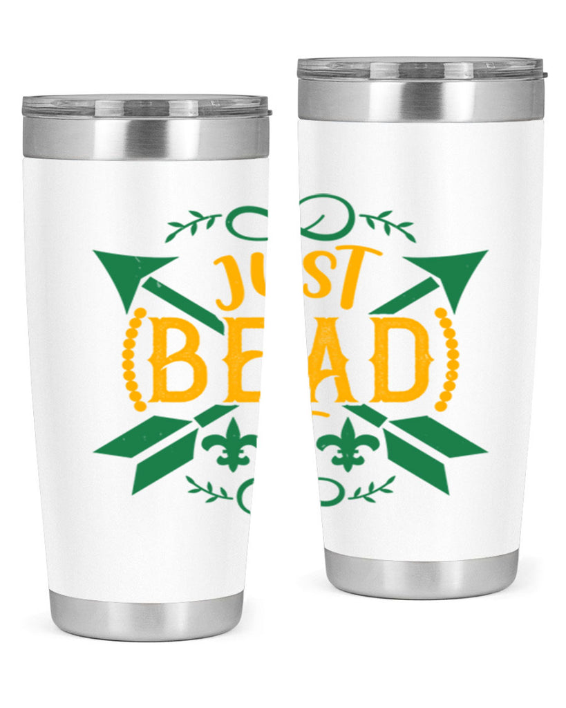 just bead it 56#- mardi gras- Tumbler