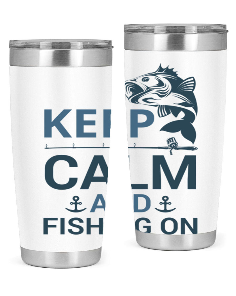 keep calm 65#- fishing- Tumbler