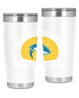 live every week like its shark week Style 56#- shark  fish- Tumbler