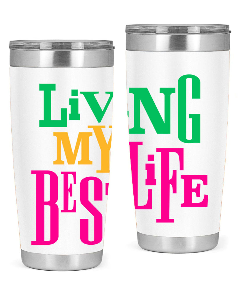 living my best life 96#- black words phrases- Cotton Tank