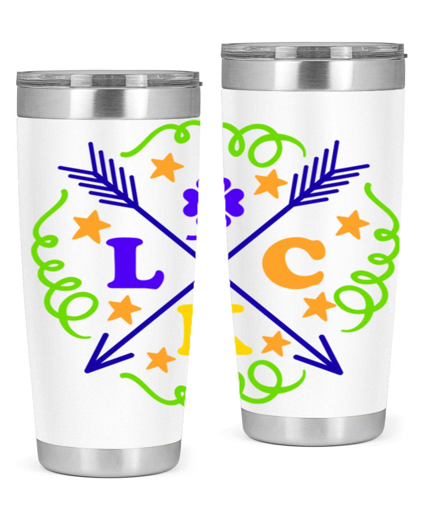 luck 16#- mardi gras- Tumbler