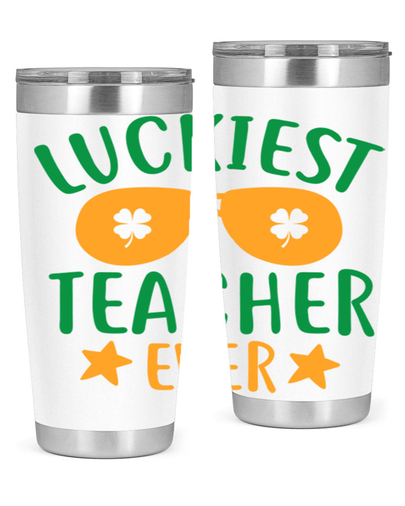 luckiest teacher ever 13#- mardi gras- Tumbler