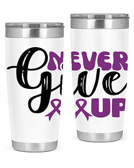 never give up 198#- alzheimers- Tumbler