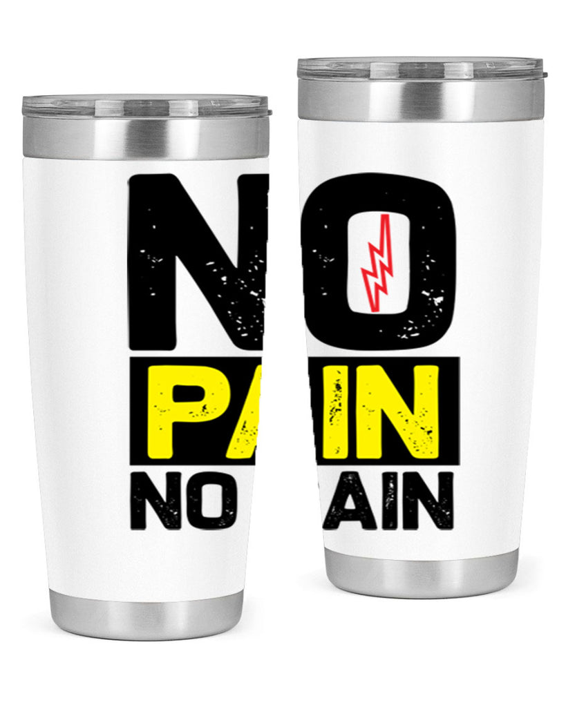 no pain no gain 5#- gym- Tumbler