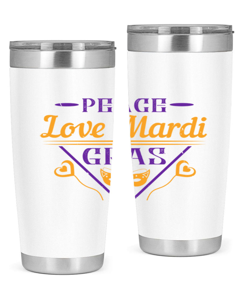 peace love mardi gras 39#- mardi gras- Tumbler