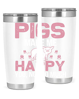 pigs make me happy Style 35#- pig- Tumbler