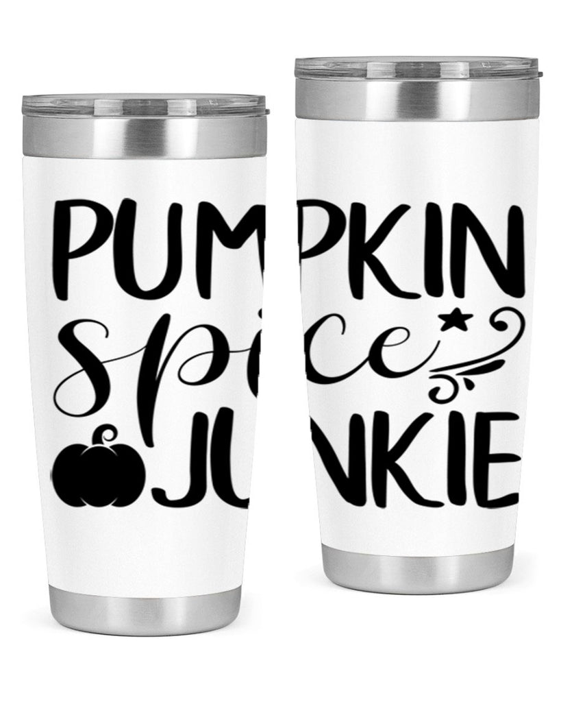 pumpkin spice junkie 548#- fall- Tumbler