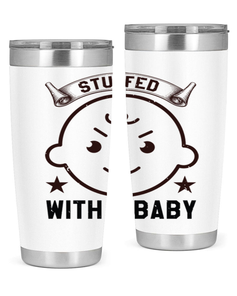 stuffed with a baby Style 14#- baby shower- tumbler