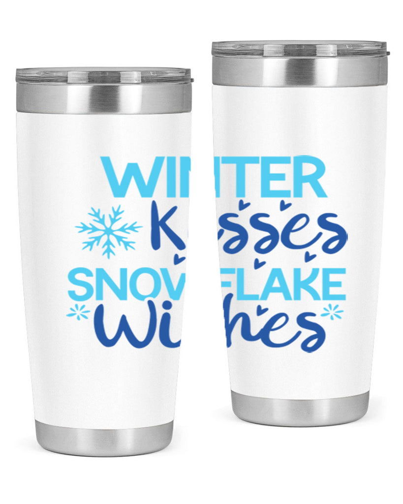 winter kisses snowflake wishes 519#- winter- Tumbler