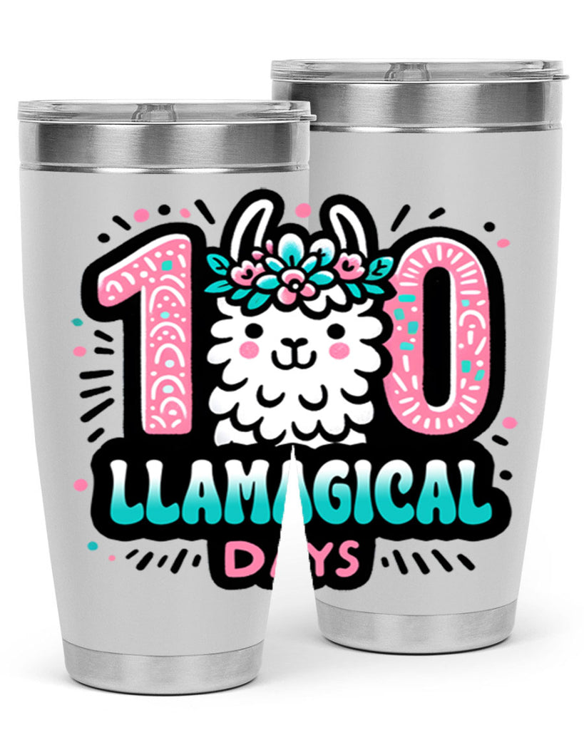 100 Llamagical Days Sublimation 35#- 100 days of school- Tumbler