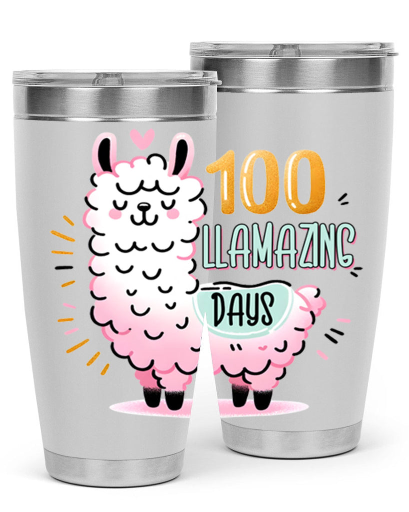 100th Day of School Llama 39#- 100 days of school- Tumbler